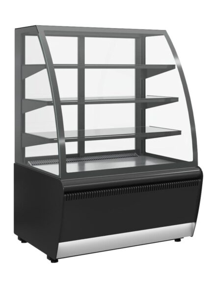 ВИТРИНА КОНДИТЕРСКАЯ  K70 VM 0,9-2 (ОТКРЫТАЯ.) 9006-9005 СЕРО-ЧЕРНЫЙ