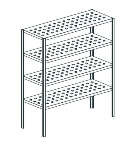 СТЕЛЛАЖ ПЕРФОРИРОВАННЫЙ APACH CHEF LINE LSTP18-126
