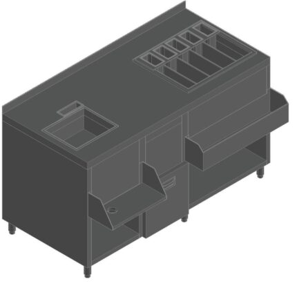 СТАНЦИЯ БАРНАЯ С БОРТОМ HICOLD НБМКС-15/6БПК БЕЗ ЯЩИКА +100ММ СТОЛЕШНИЦА