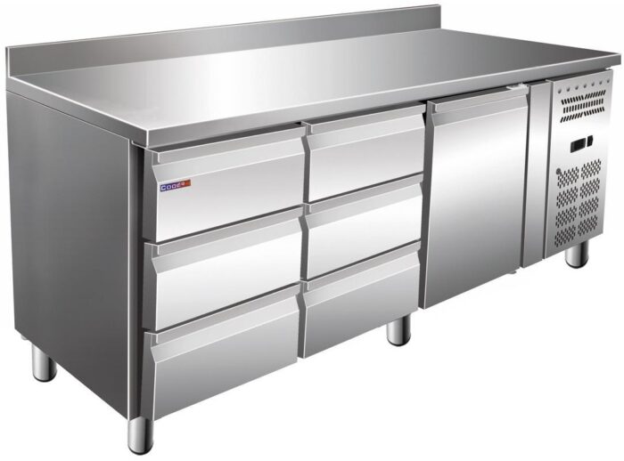 СТОЛ МОРОЗИЛЬНЫЙ COOLEQ GN3260BT БОРТИК 6 ЯЩИКОВ+1 ДВЕРЬ