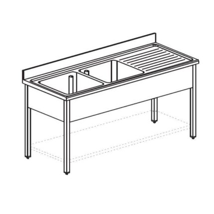 ВАННА МОЕЧНАЯ APACH CHEF LINE L2S157-45RW