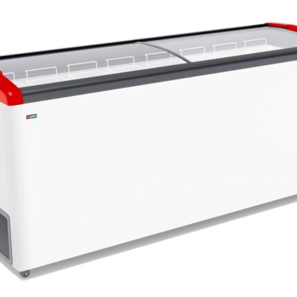 ЛАРЬ МОРОЗИЛЬНЫЙ GELLAR FG 775 E ГНУТОЕ СТЕКЛО КРАСНЫЙ