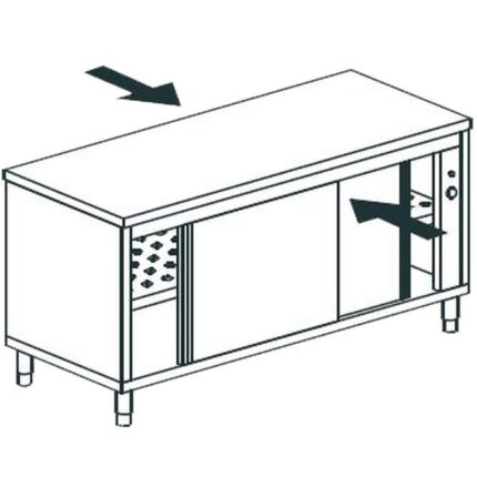 СТОЛ ТЕПЛОВОЙ СКВОЗНОЙ APACH CHEF LINE LHC621SH2PT