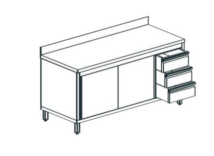 СТОЛ ПРОИЗВОДСТВЕННЫЙ ЗАКРЫТЫЙ APACH CHEF LINE LWC617SH2SDUDR