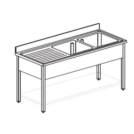 ВАННА МОЕЧНАЯ APACH CHEF LINE L2S217-65LWSH
